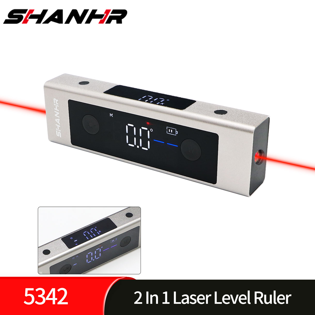 Industrial Laser Alignment - SHANHR 2-in-1 Laserwaterpas met Type-C, Dubbele