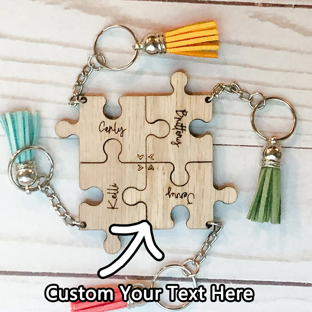 Industrial Laser Marker - Aangepaste sleutelhanger - gepersonaliseerde PMMA puzzelvorm