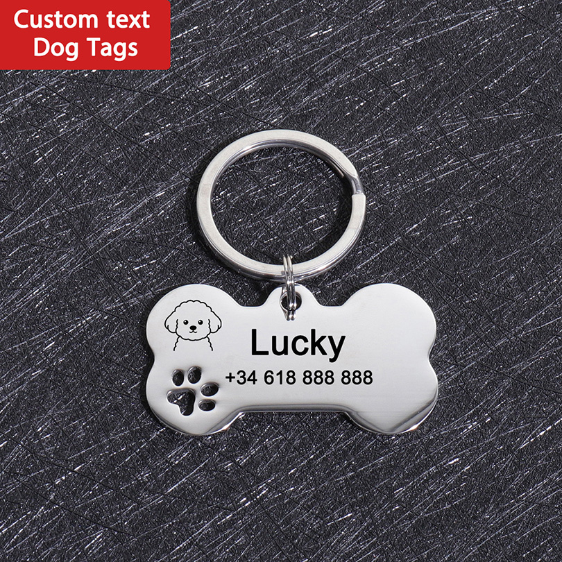 Industrial Laser Marker - Aangepaste naam hondenlabels Gepersonaliseerde tekst Honden-ID-tag