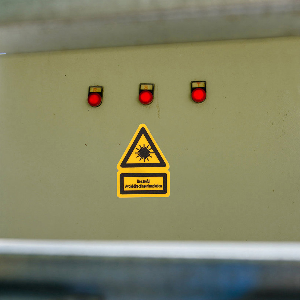 Industrial Lasers - 2 stuks laserwaarschuwingslabels met sterke hechting,