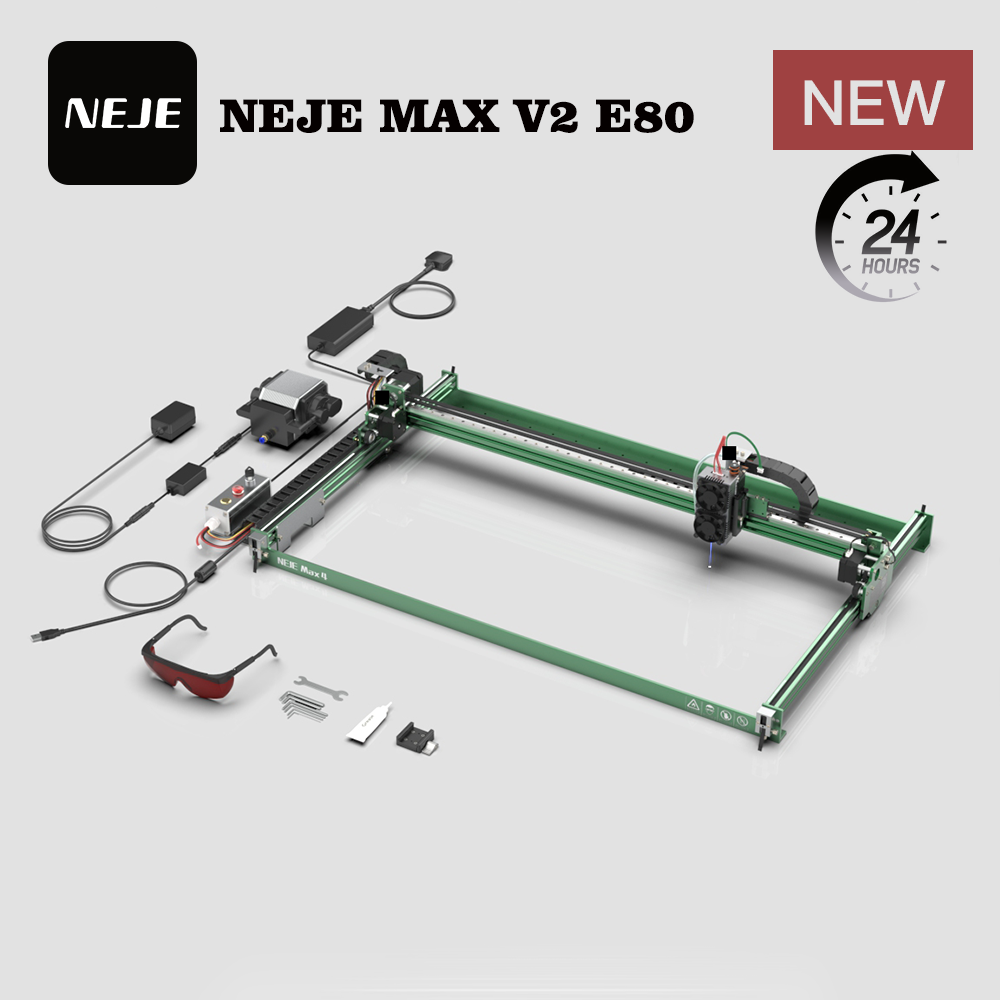 Industrial Laser Engraver For Wood - NEJE MAX V2 E80 80W 455nm