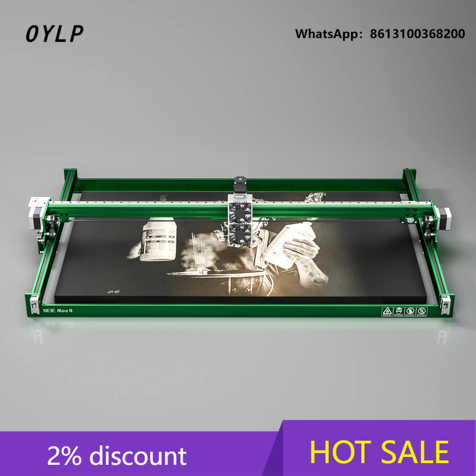OYLP Max 4 E80 Hoge Vermogen L - Industrial Laser Engraver For Wood recensie en prijs